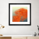 Summer Palm Leaves, Orange by Jiri Svetlik on GIANT ART - orange digital painting