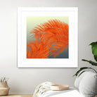 Summer Palm Leaves, Orange by Jiri Svetlik on GIANT ART - orange digital painting