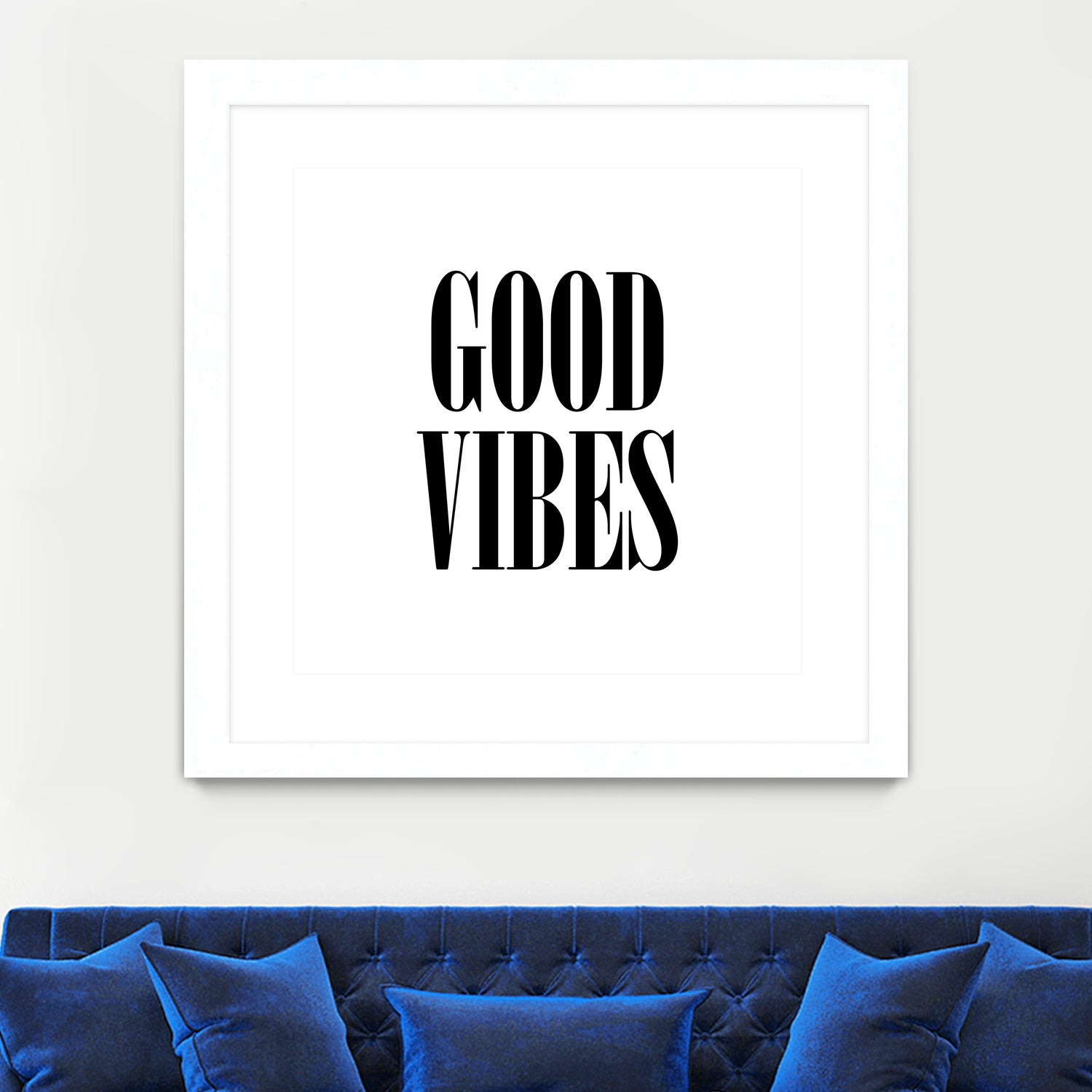 Good Vibes by Neli Dimitrova on GIANT ART - white typography