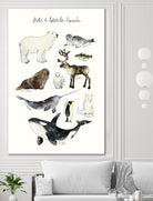 Arctic & Antarctic Animals by Amy Hamilton on GIANT ART - blue mixed media