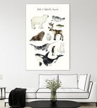 Arctic & Antarctic Animals by Amy Hamilton on GIANT ART - blue mixed media