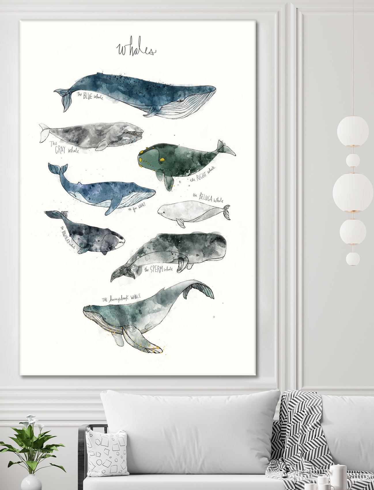 Whales by Amy Hamilton on GIANT ART - blue mixed media