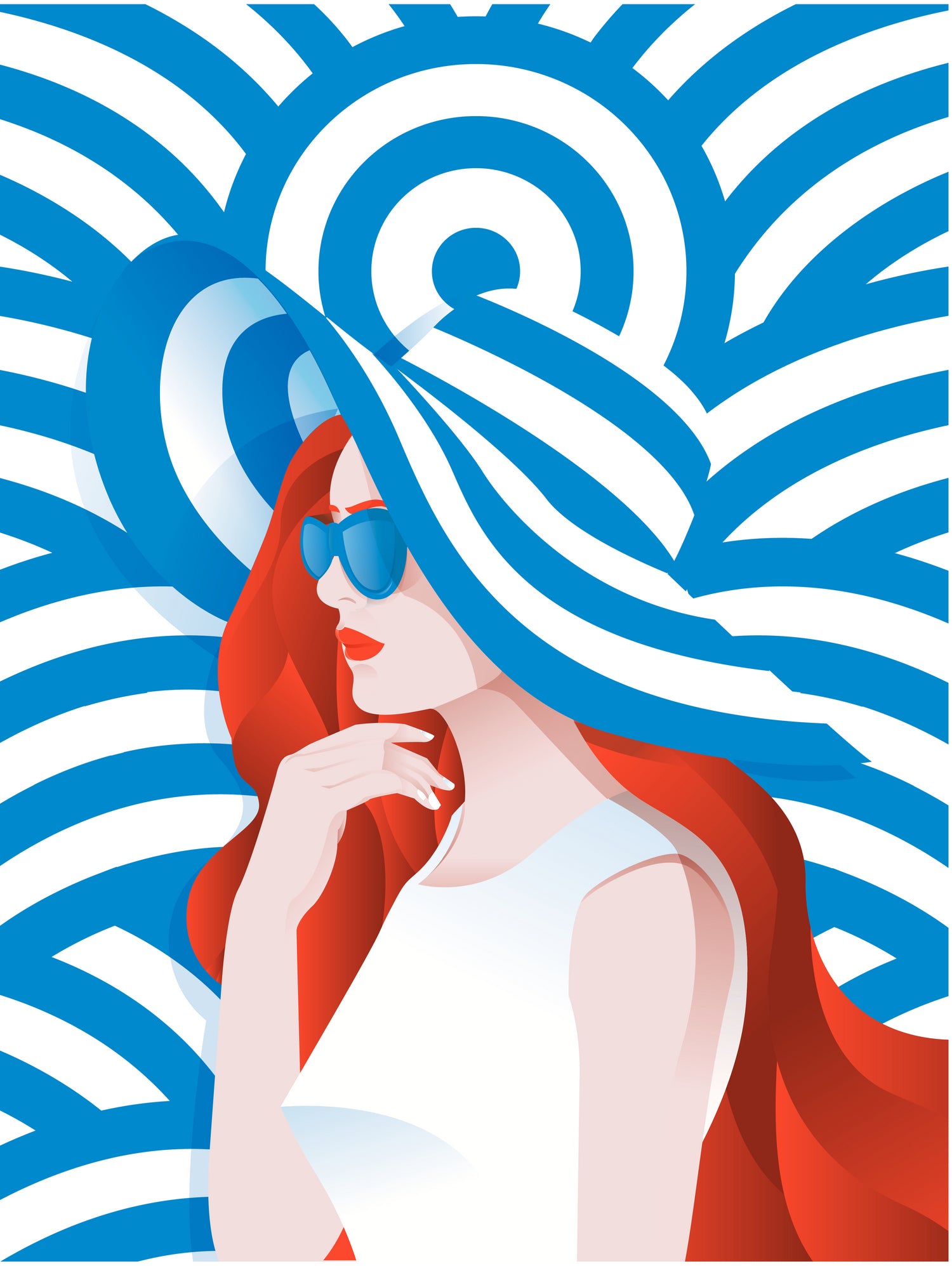 Redhead by Jose Paulino on GIANT ART - white vector illustration