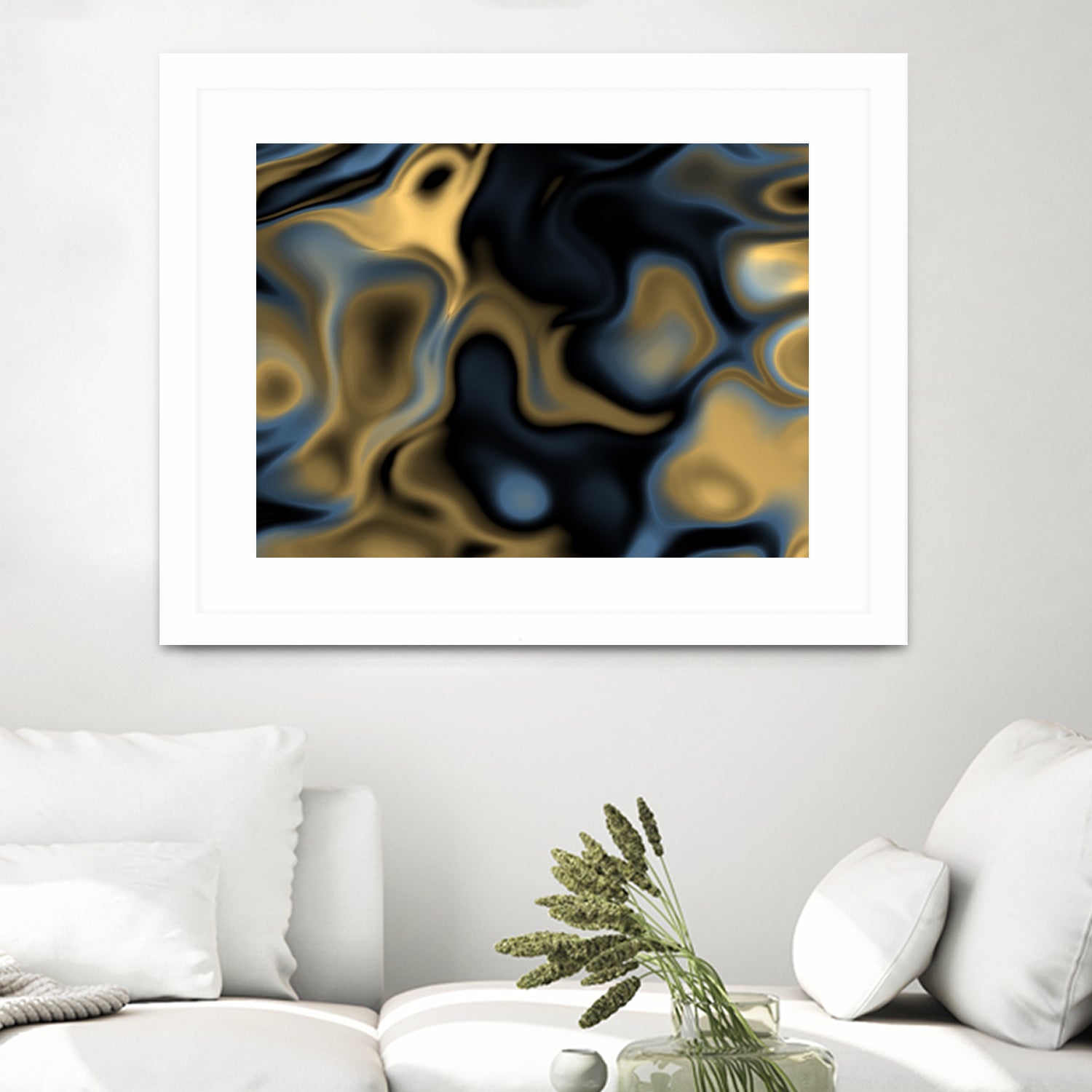 Blue Gold by christy Leigh hodgin on GIANT ART - blue digital painting