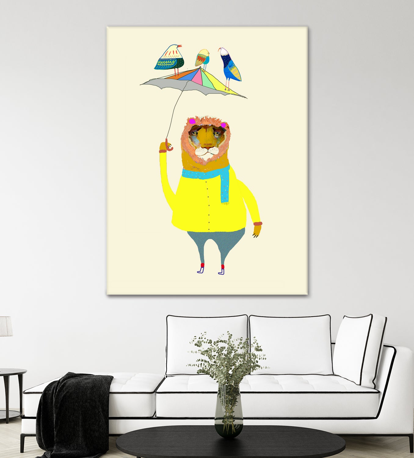 Lion With Umbrella by Ashley Percival on GIANT ART - digital drawing