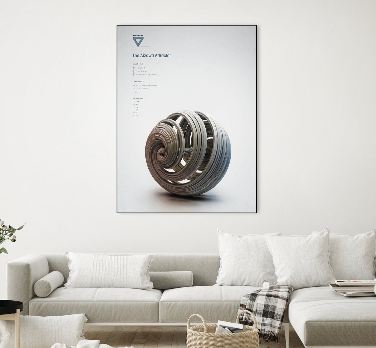 The Aizawa Attractor by . Chaotic Atmospheres on GIANT ART - gray 3d art