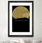 San Francisco city map gold by Javier Ruiz on GIANT ART - brown digital drawing