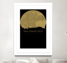 San Francisco city map gold by Javier Ruiz on GIANT ART - brown digital drawing