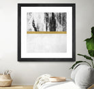 Golden Line / White by Elisabeth Fredriksson on GIANT ART - gray digital painting