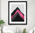 Four Mountains / Pink by Elisabeth Fredriksson on GIANT ART - pink digital painting