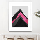 Four Mountains / Pink by Elisabeth Fredriksson on GIANT ART - pink digital painting