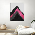 Four Mountains / Pink by Elisabeth Fredriksson on GIANT ART - pink digital painting