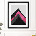 Four Mountains / Pink by Elisabeth Fredriksson on GIANT ART - pink digital painting