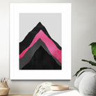 Four Mountains / Pink by Elisabeth Fredriksson on GIANT ART - pink digital painting