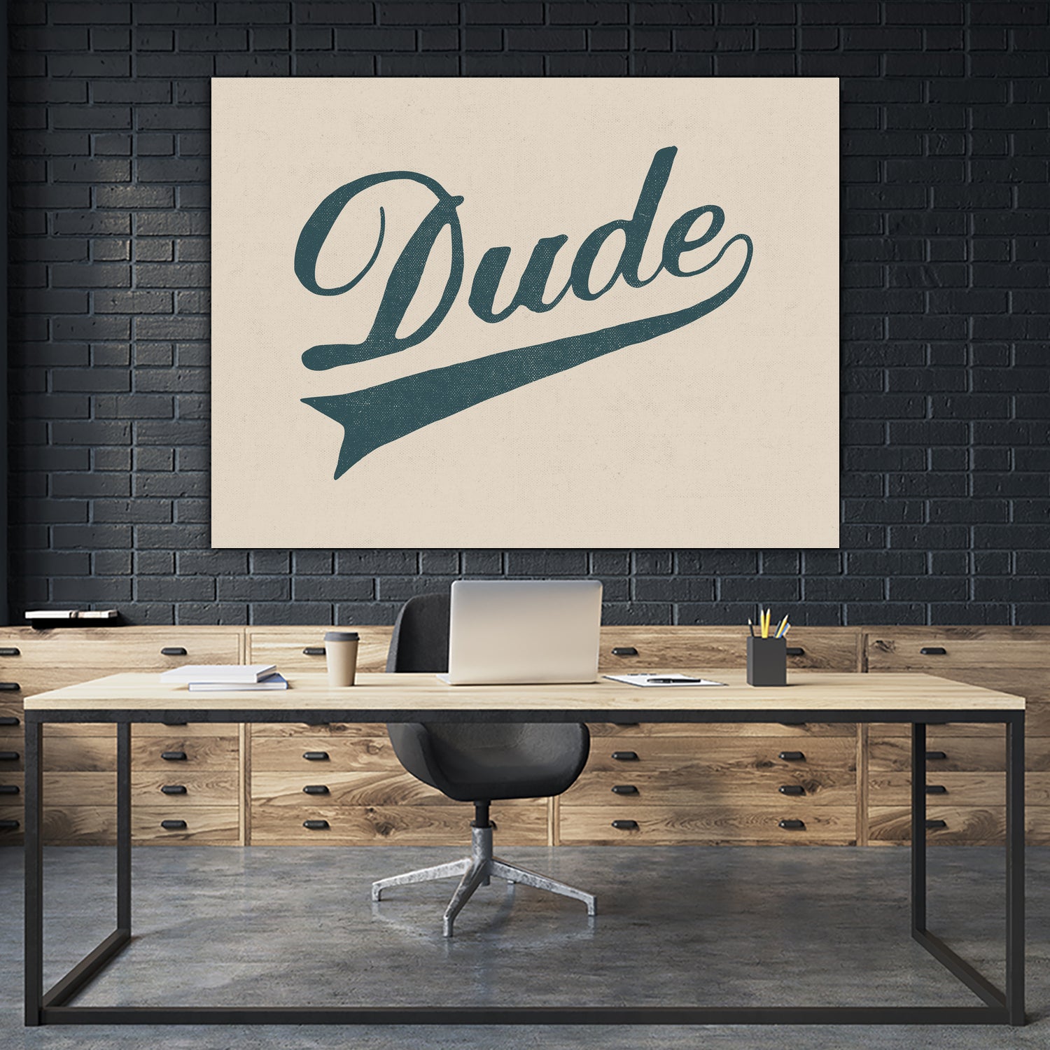 Dude by Florent Bodart on GIANT ART - brown typography