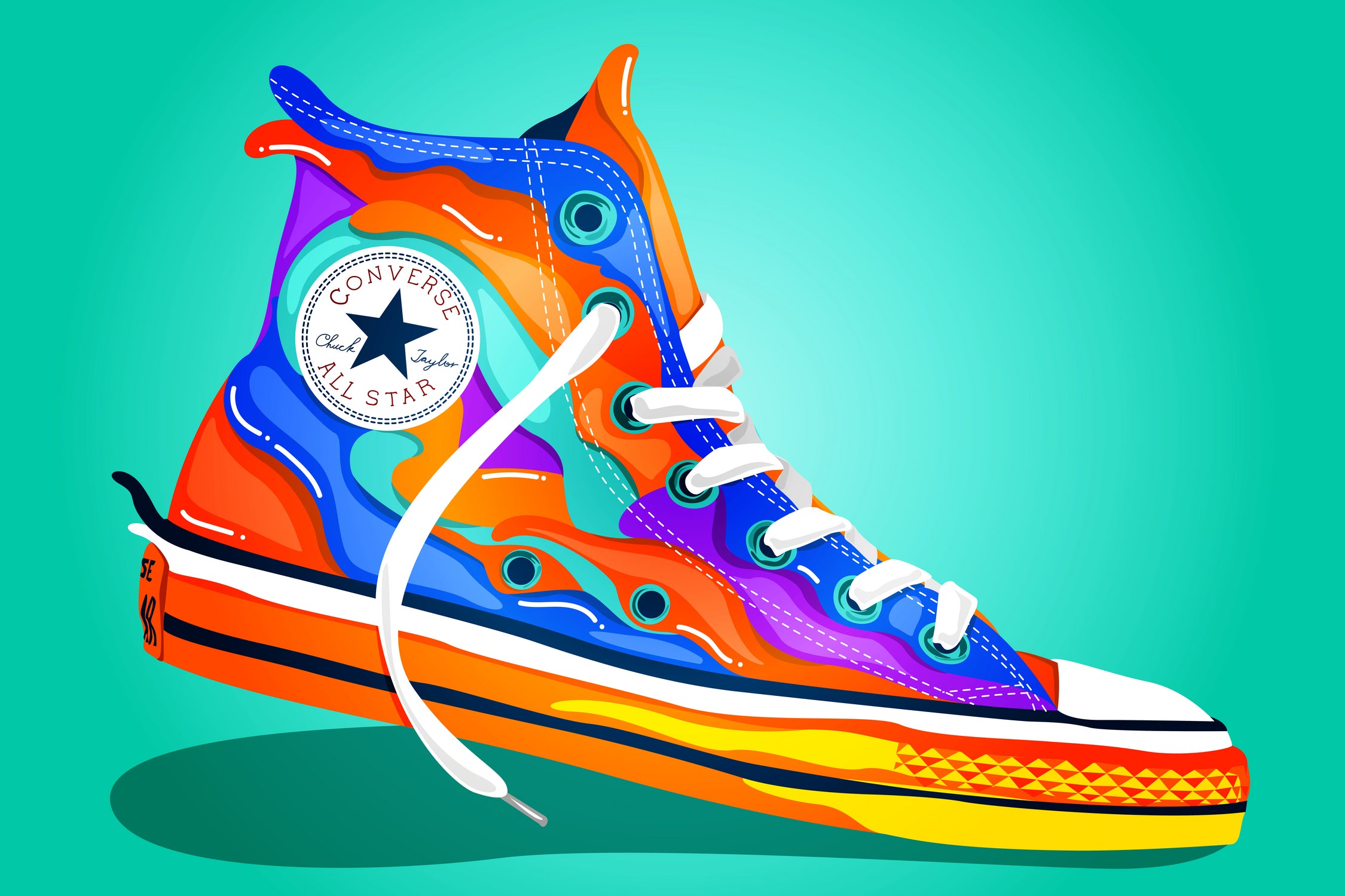 The Classic Series: Converse by Michelle Karyl Nerona on GIANT ART - white digital painting