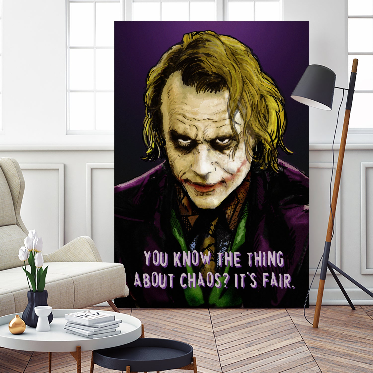 Joker Says by Dan Avenell on GIANT ART - fuchsia digital painting