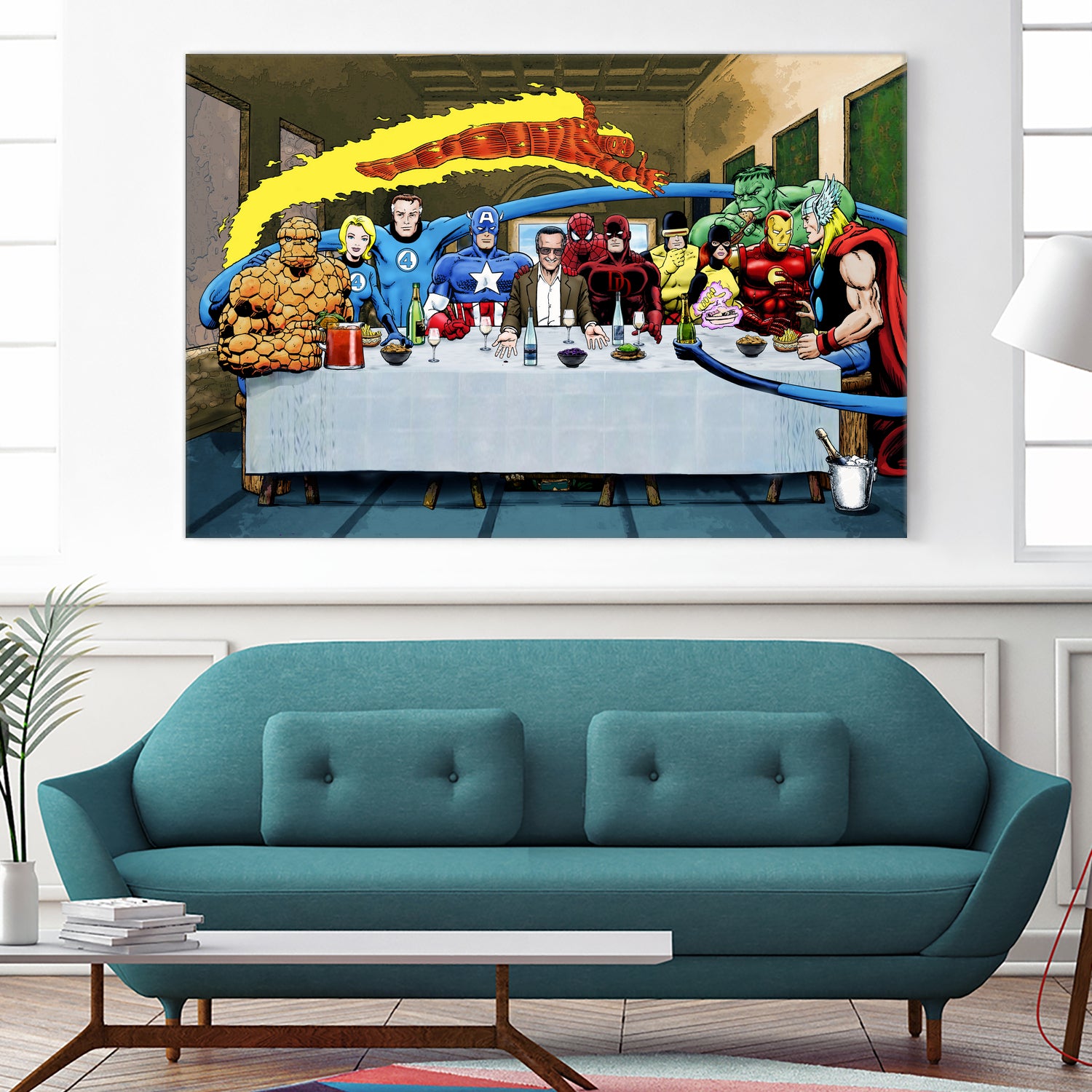 Marvel: Stan Lee's Super Supper by Dan Avenell on GIANT ART - gray digital drawing