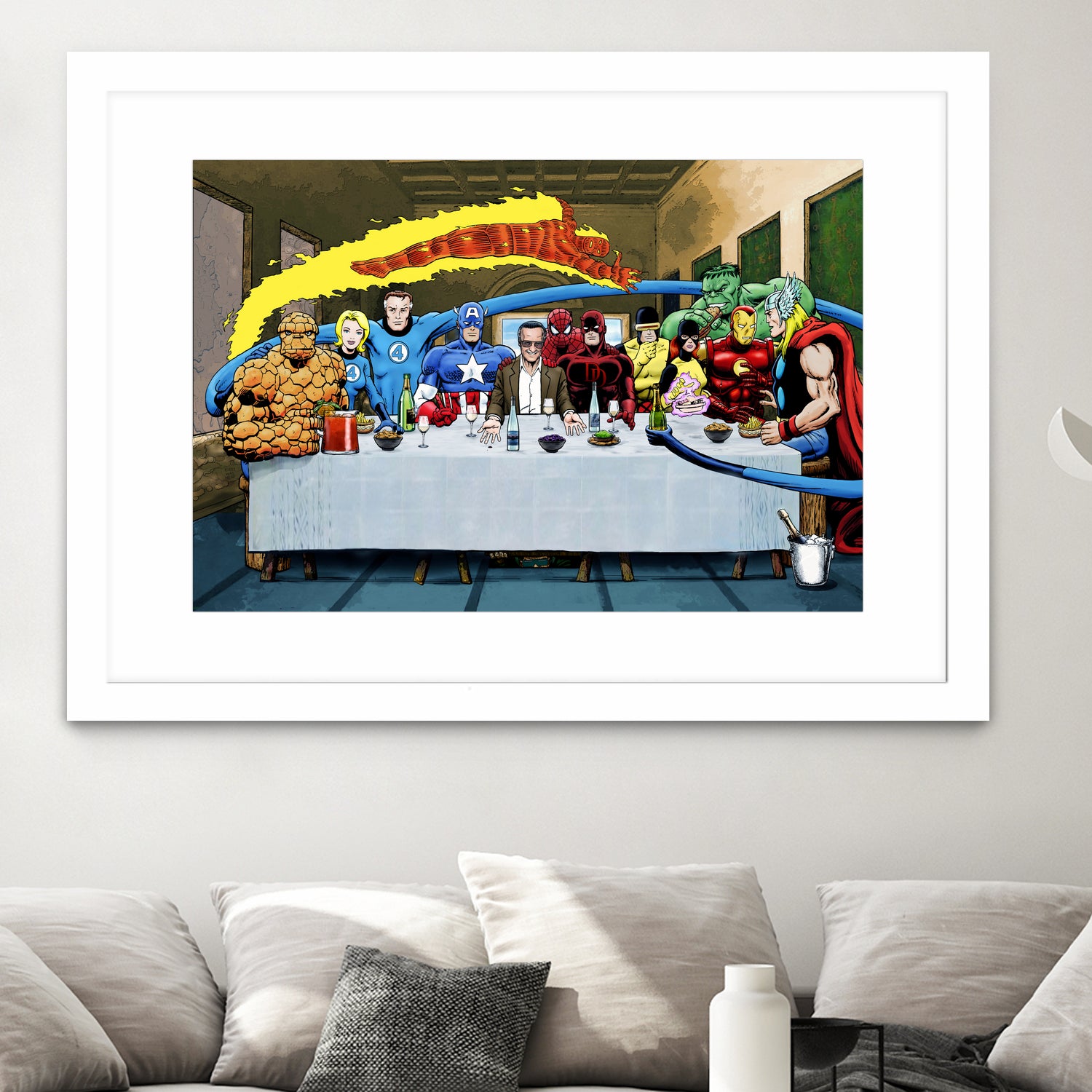 Marvel: Stan Lee's Super Supper by Dan Avenell on GIANT ART - gray digital drawing