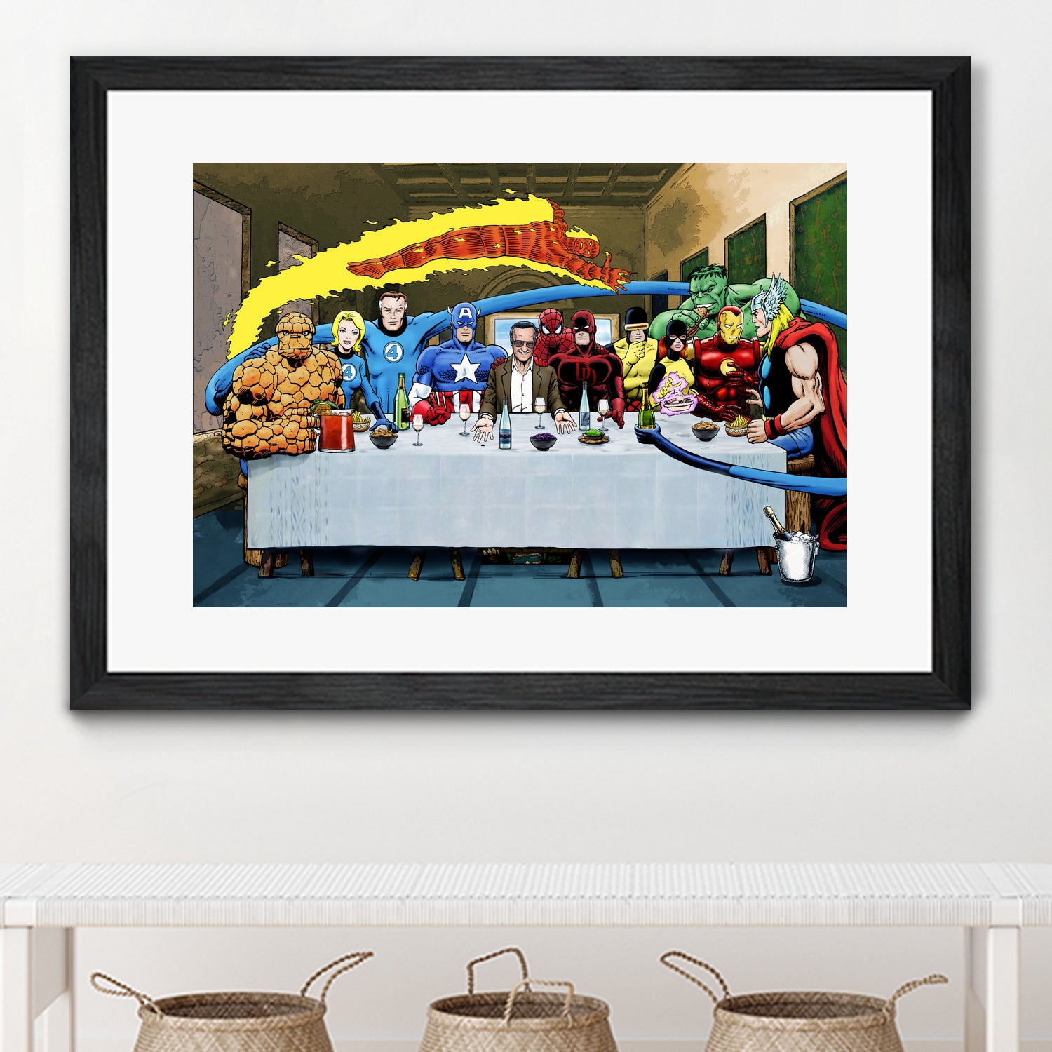 Marvel: Stan Lee's Super Supper by Dan Avenell on GIANT ART - gray digital drawing