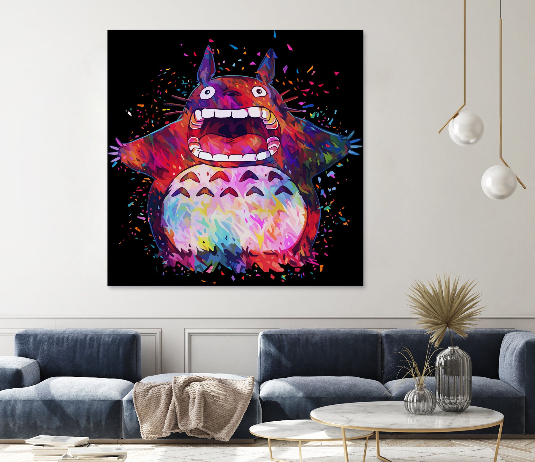 Totoro by Alessandro Pautasso on GIANT ART - black digital painting