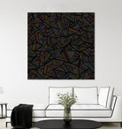 Ab Linear Rainbow B by Emeline Tate-Robertson on GIANT ART - black digital painting