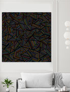 Ab Linear Rainbow B by Emeline Tate-Robertson on GIANT ART - black digital painting