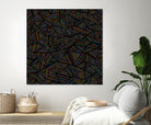 Ab Linear Rainbow B by Emeline Tate-Robertson on GIANT ART - black digital painting