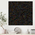 Ab Linear Rainbow B by Emeline Tate-Robertson on GIANT ART - black digital painting