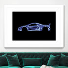 McLaren P1 by Octavian Mihai Mielu on GIANT ART - blue digital painting