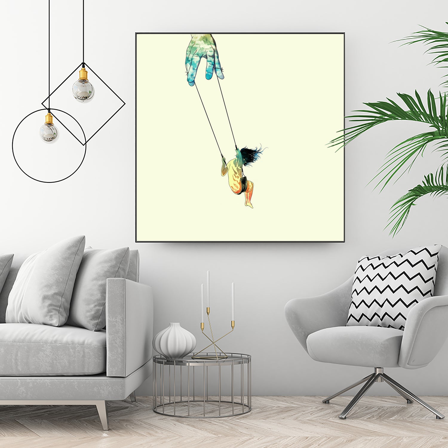 Swing me higher by matheus lopes on GIANT ART - yellow digital drawing