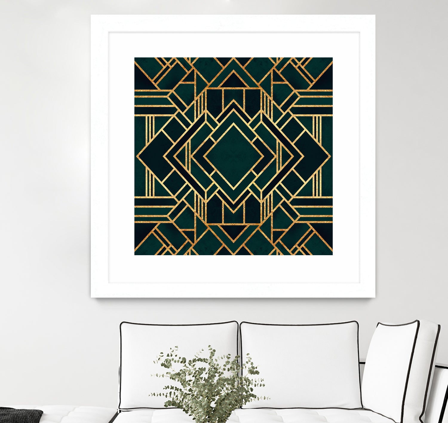 Art Deco 2 by Elisabeth Fredriksson on GIANT ART - green mixed media