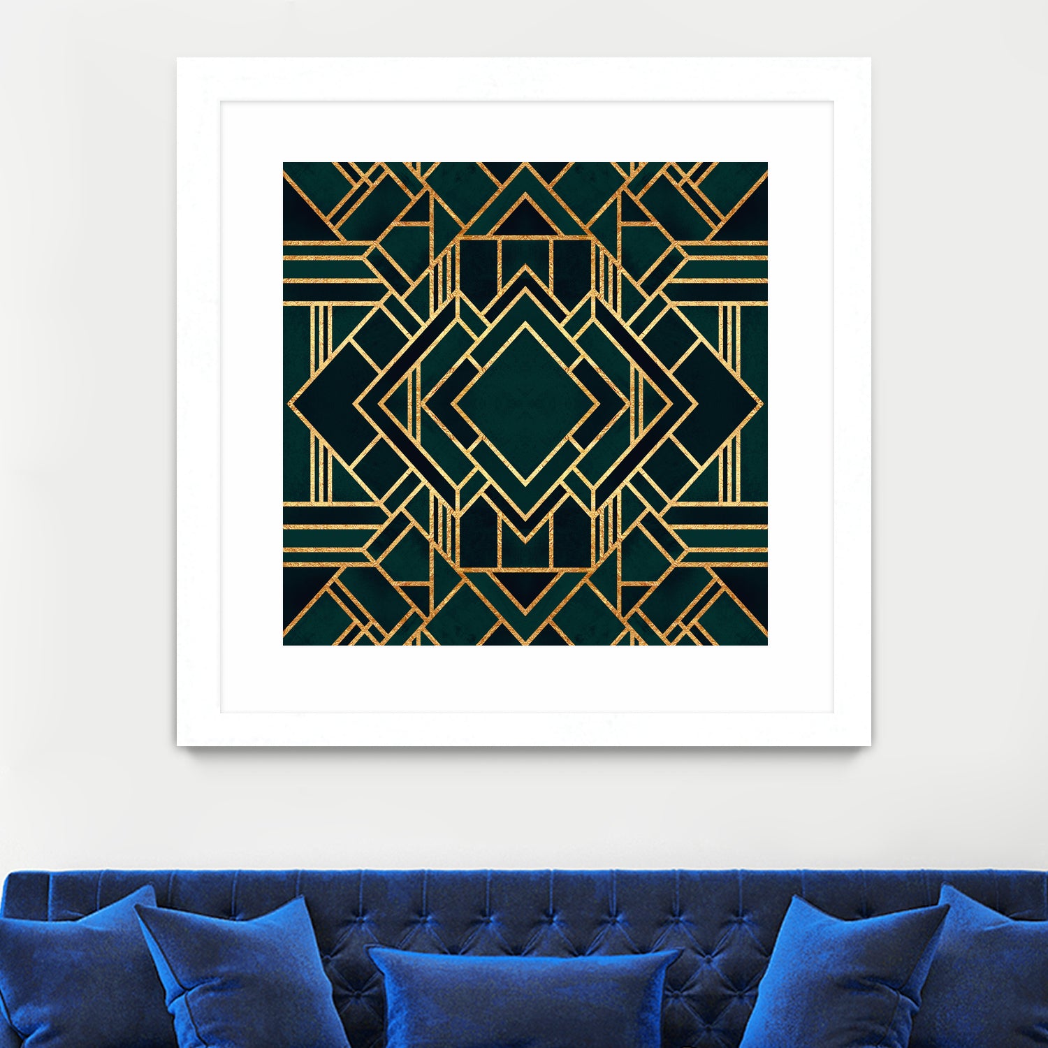 Art Deco 2 by Elisabeth Fredriksson on GIANT ART - green mixed media