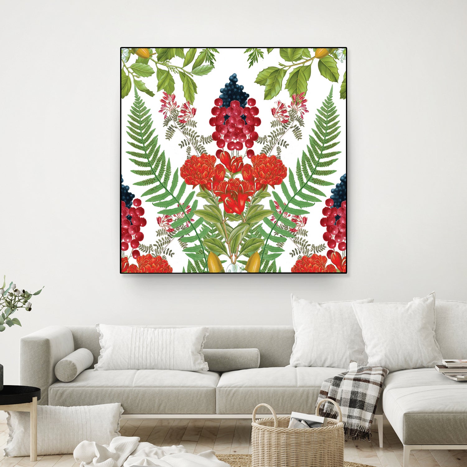 Floral I by Sixto-Juan Zavala on GIANT ART - red mixed media