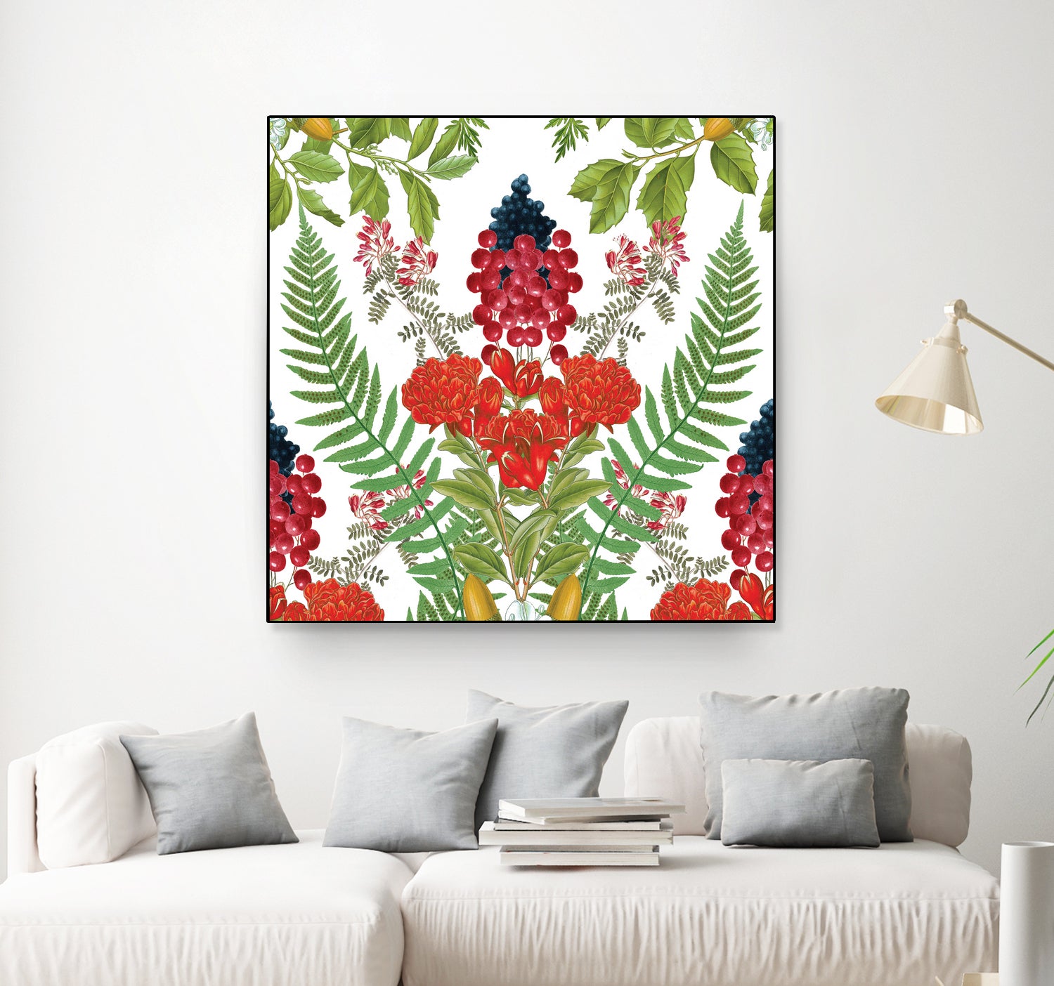 Floral I by Sixto-Juan Zavala on GIANT ART - red mixed media