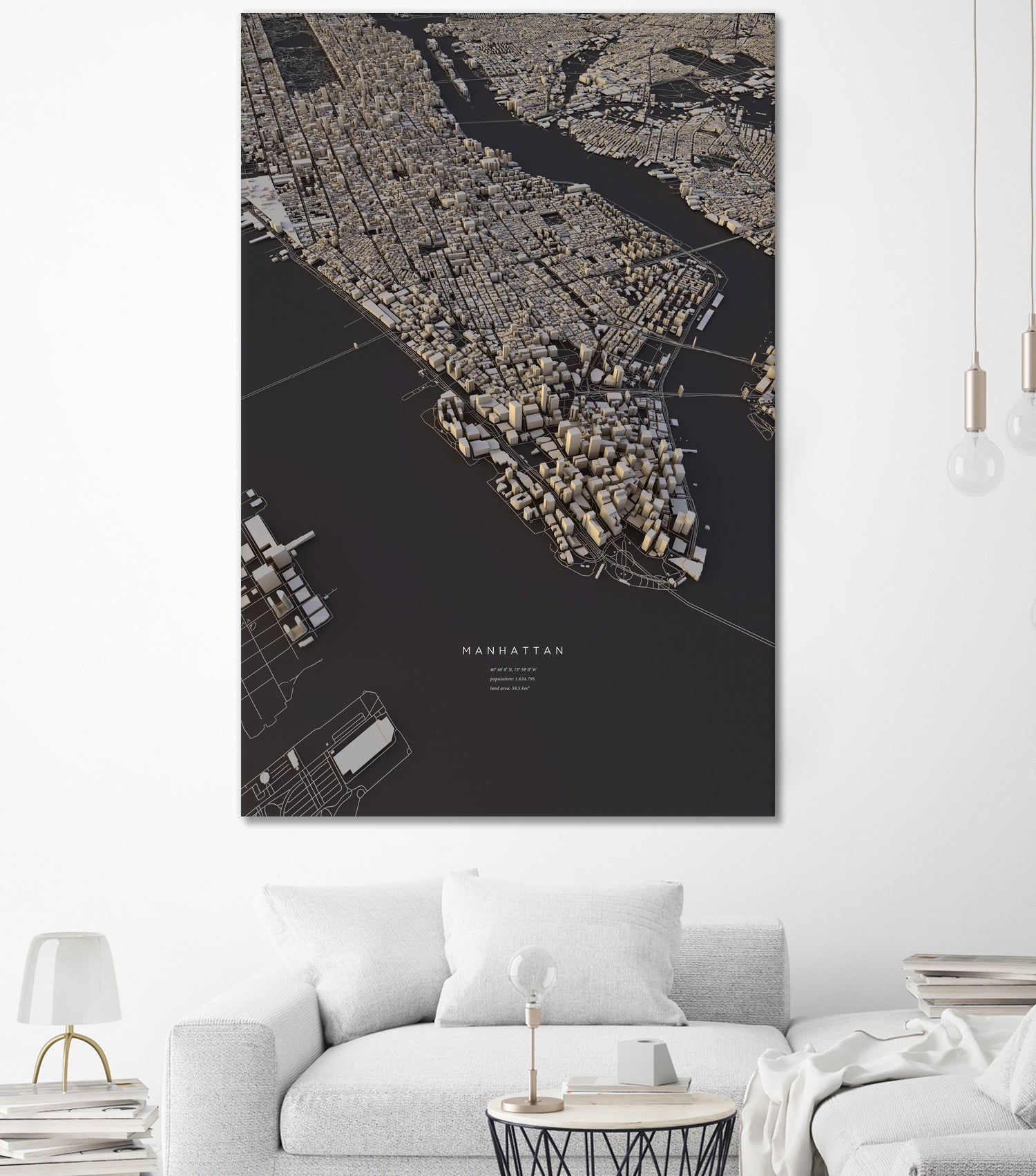 Manhattan City Map II by Luis Dilger on GIANT ART - 3d art