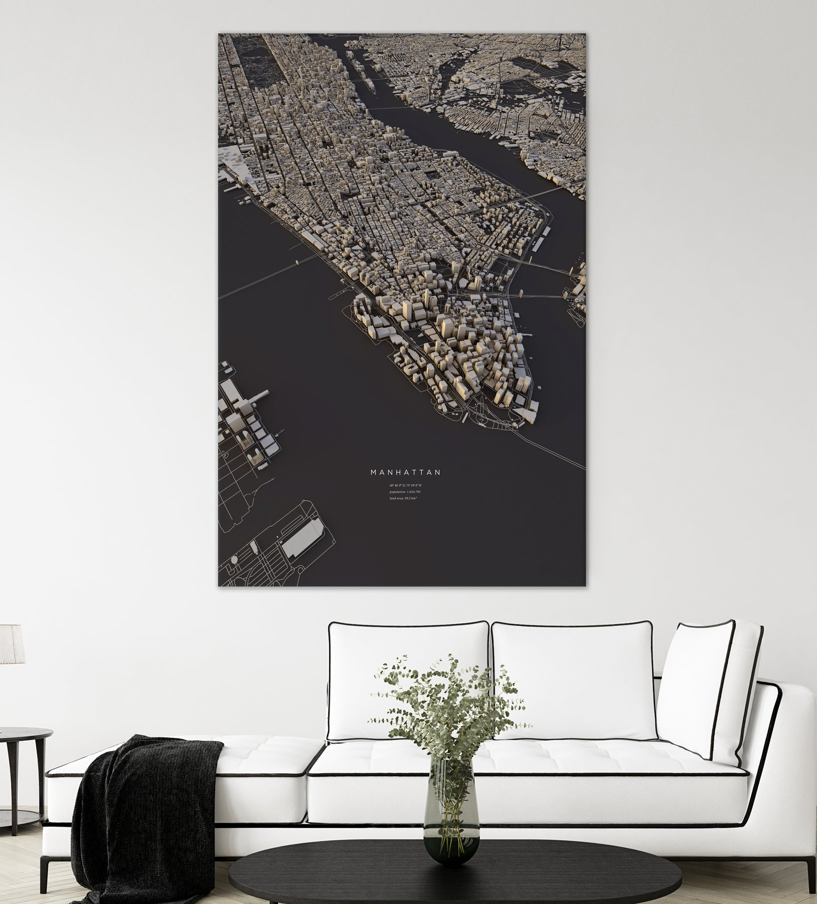 Manhattan City Map II by Luis Dilger on GIANT ART - 3d art