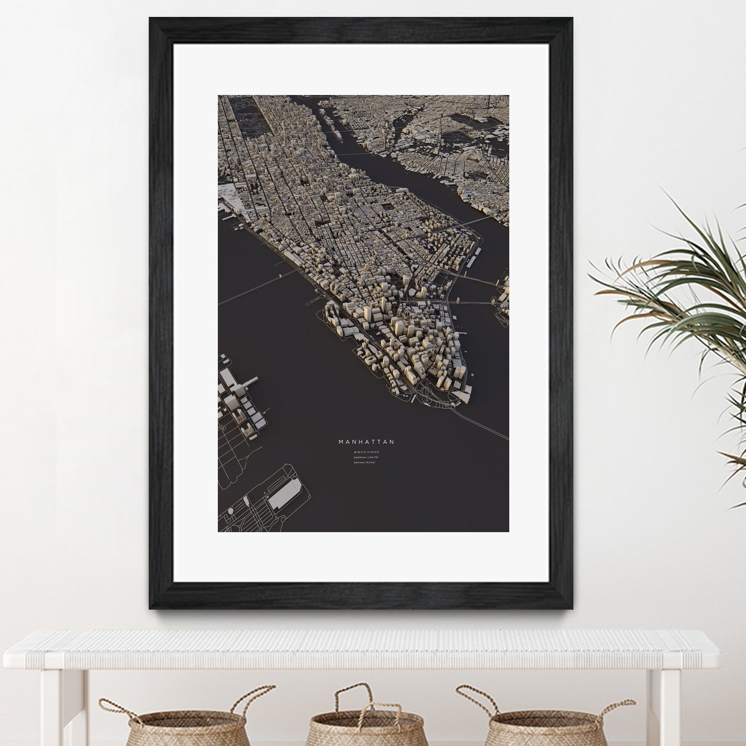 Manhattan City Map II by Luis Dilger on GIANT ART - 3d art