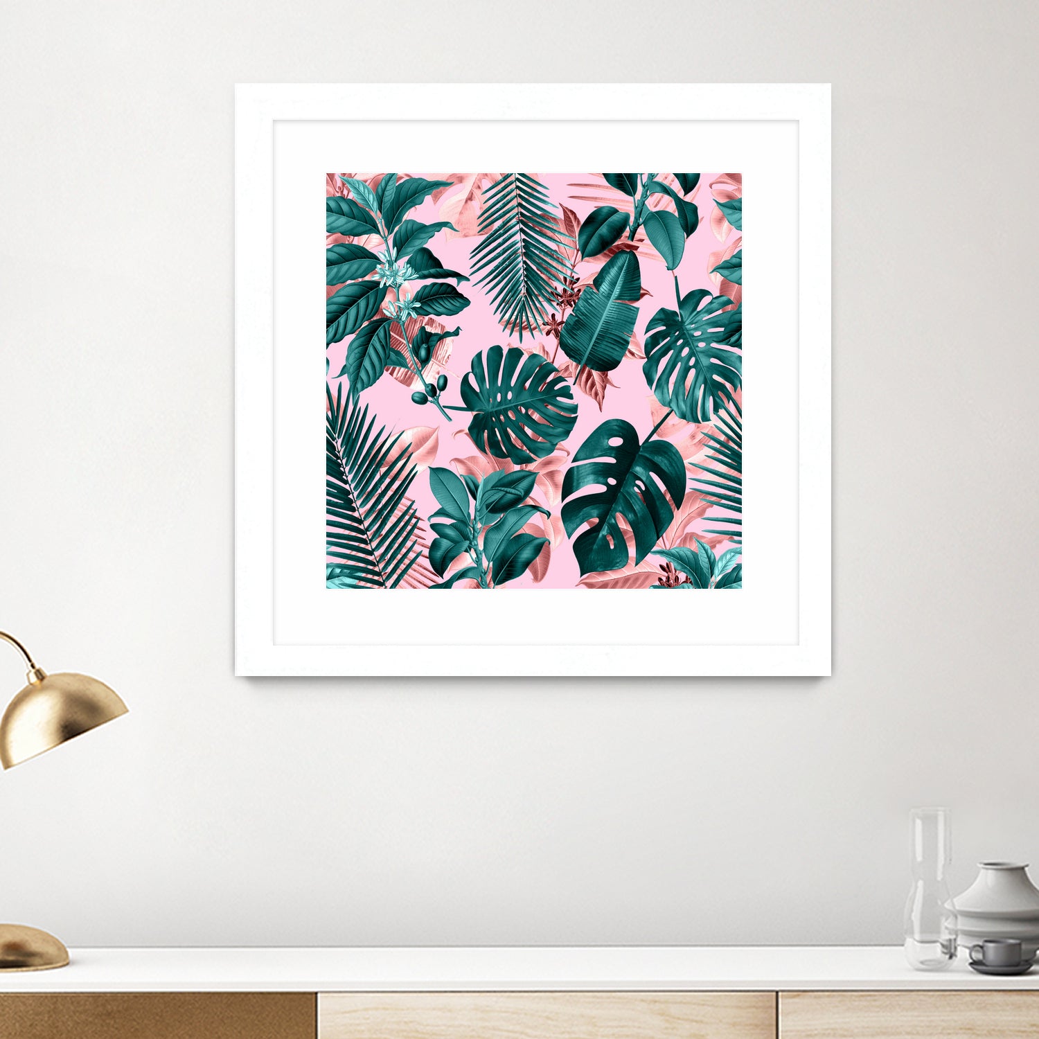 Tropical Garden II by burcu korkmazyurek on GIANT ART - pink digital painting