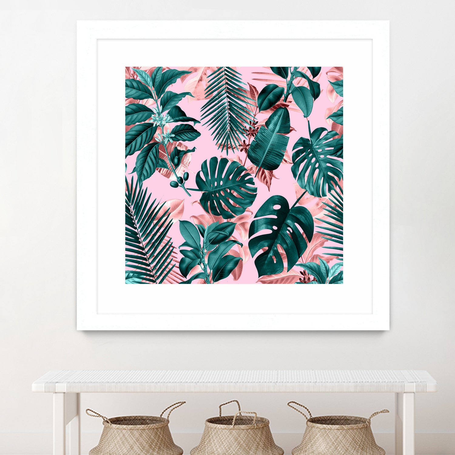 Tropical Garden II by burcu korkmazyurek on GIANT ART - pink digital painting