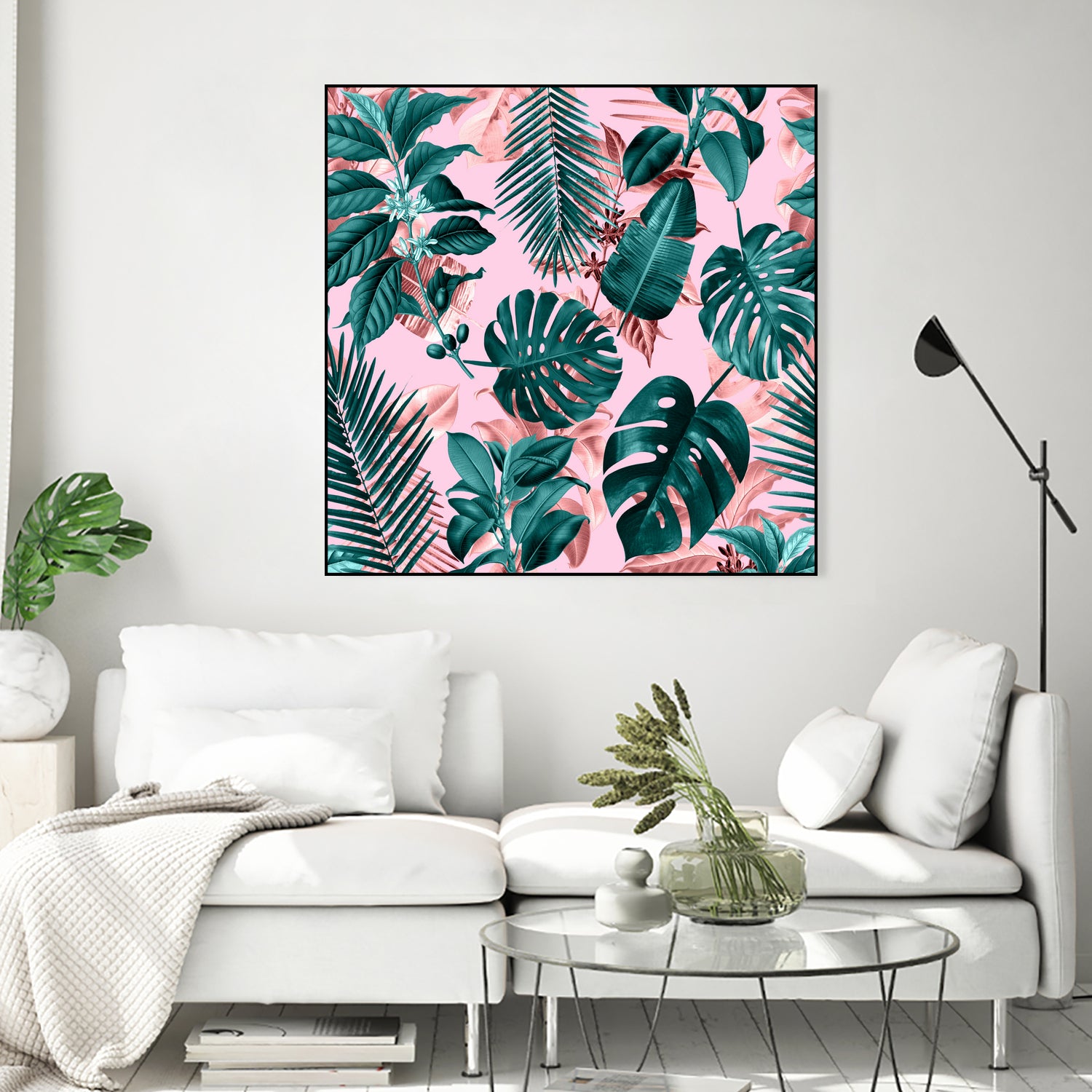 Tropical Garden II by burcu korkmazyurek on GIANT ART - pink digital painting