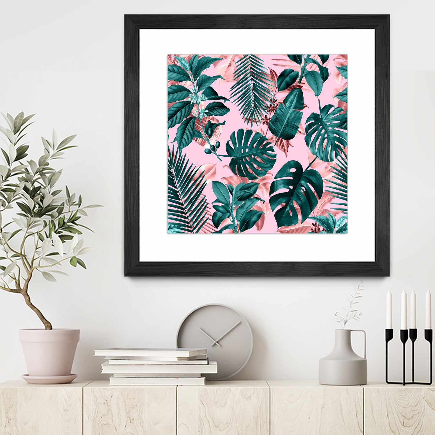 Tropical Garden II by burcu korkmazyurek on GIANT ART - pink digital painting