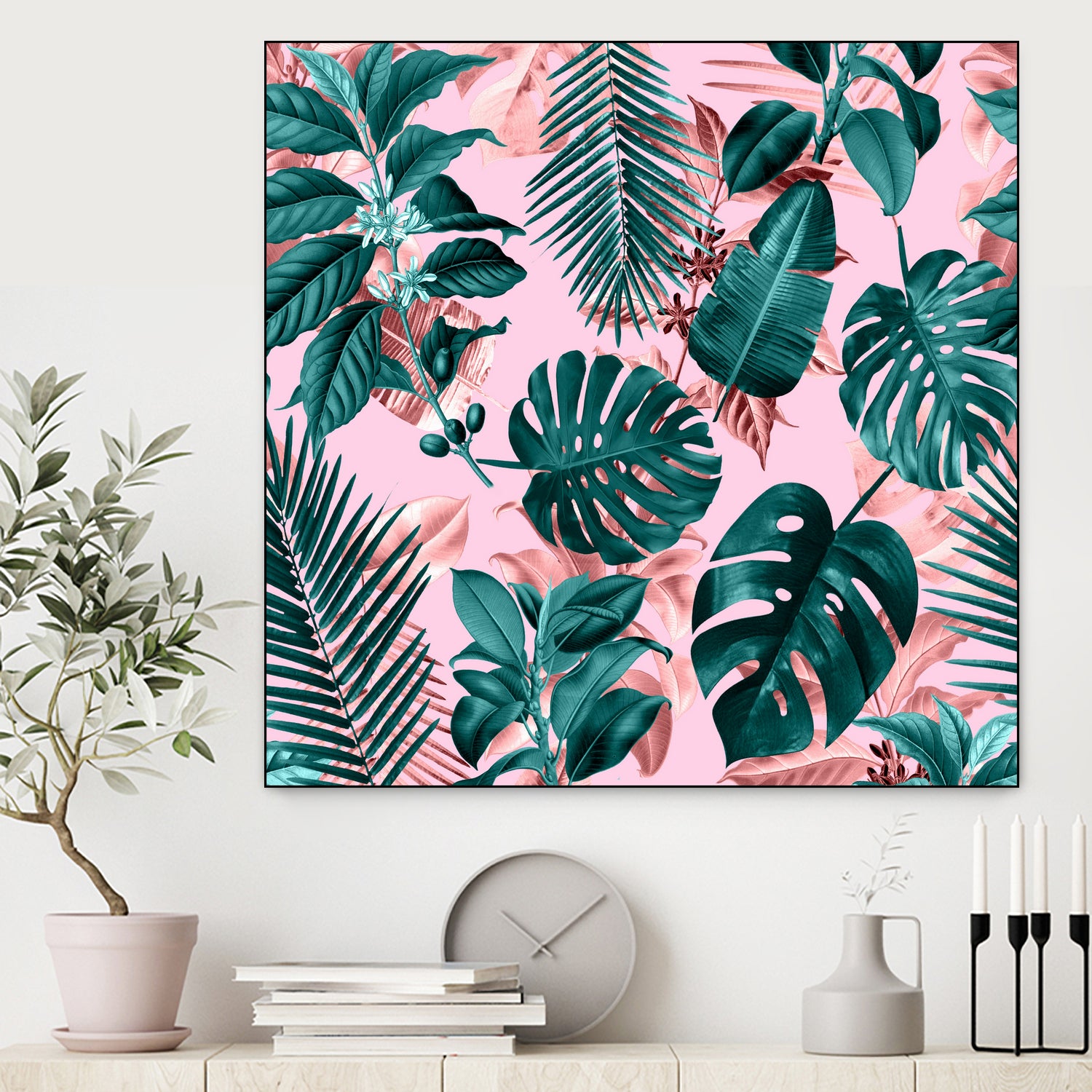 Tropical Garden II by burcu korkmazyurek on GIANT ART - pink digital painting