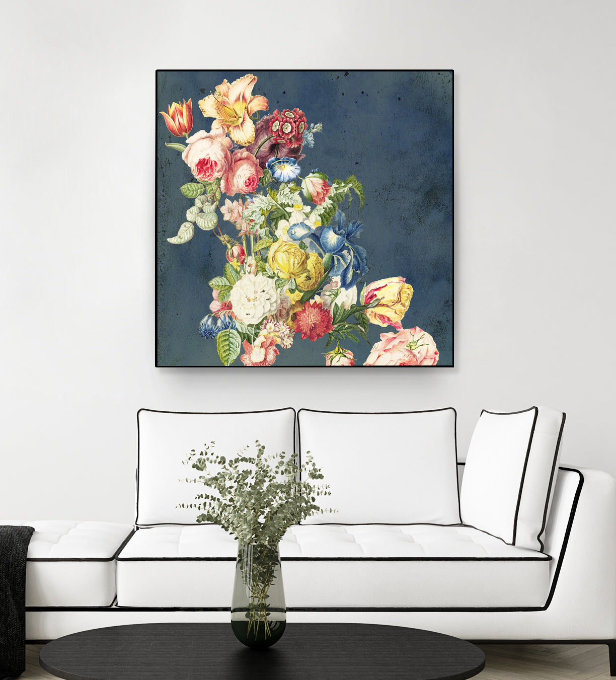 Floral tribute to Louis McNeice by anne corr on GIANT ART - blue digital painting