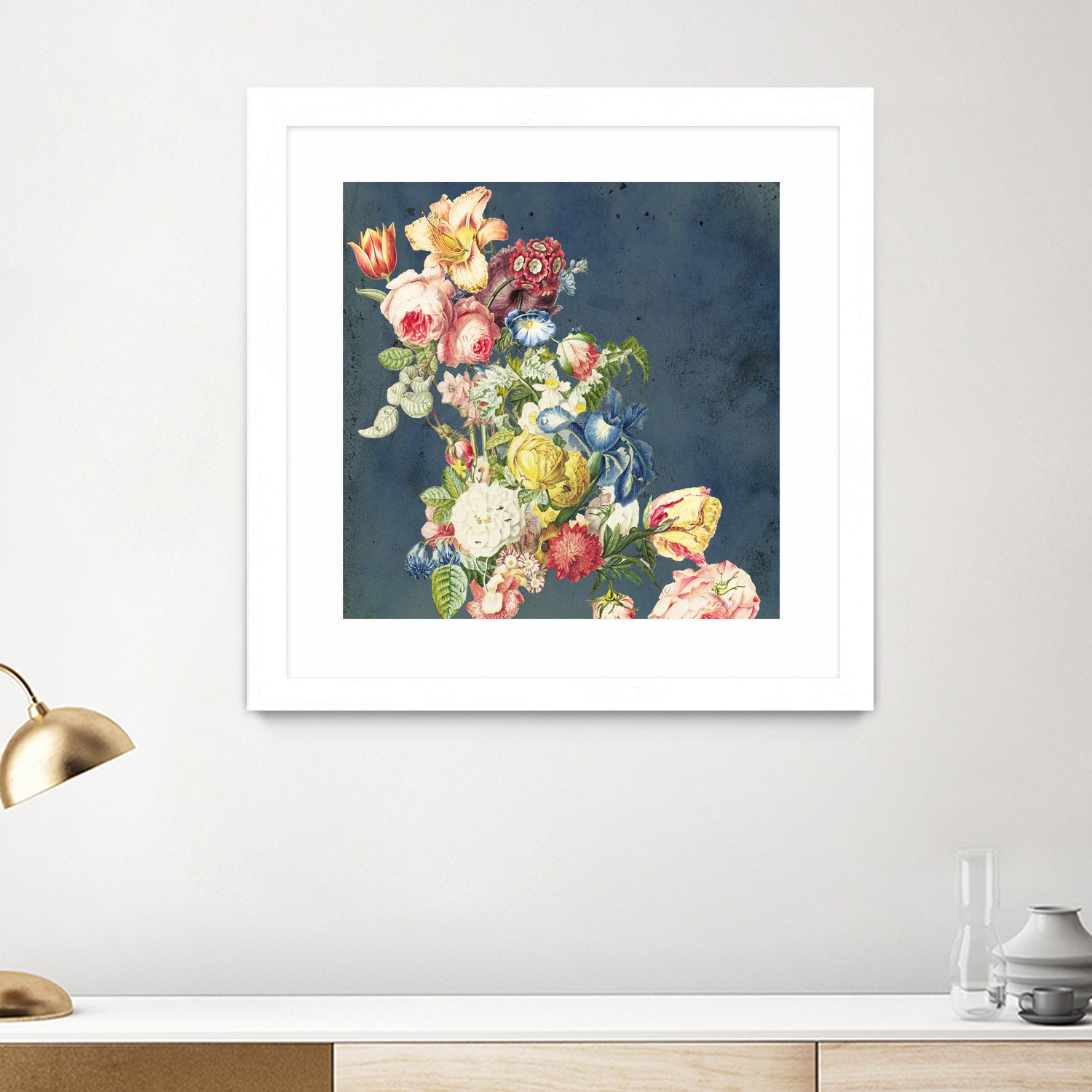 Floral tribute to Louis McNeice by anne corr on GIANT ART - blue digital painting