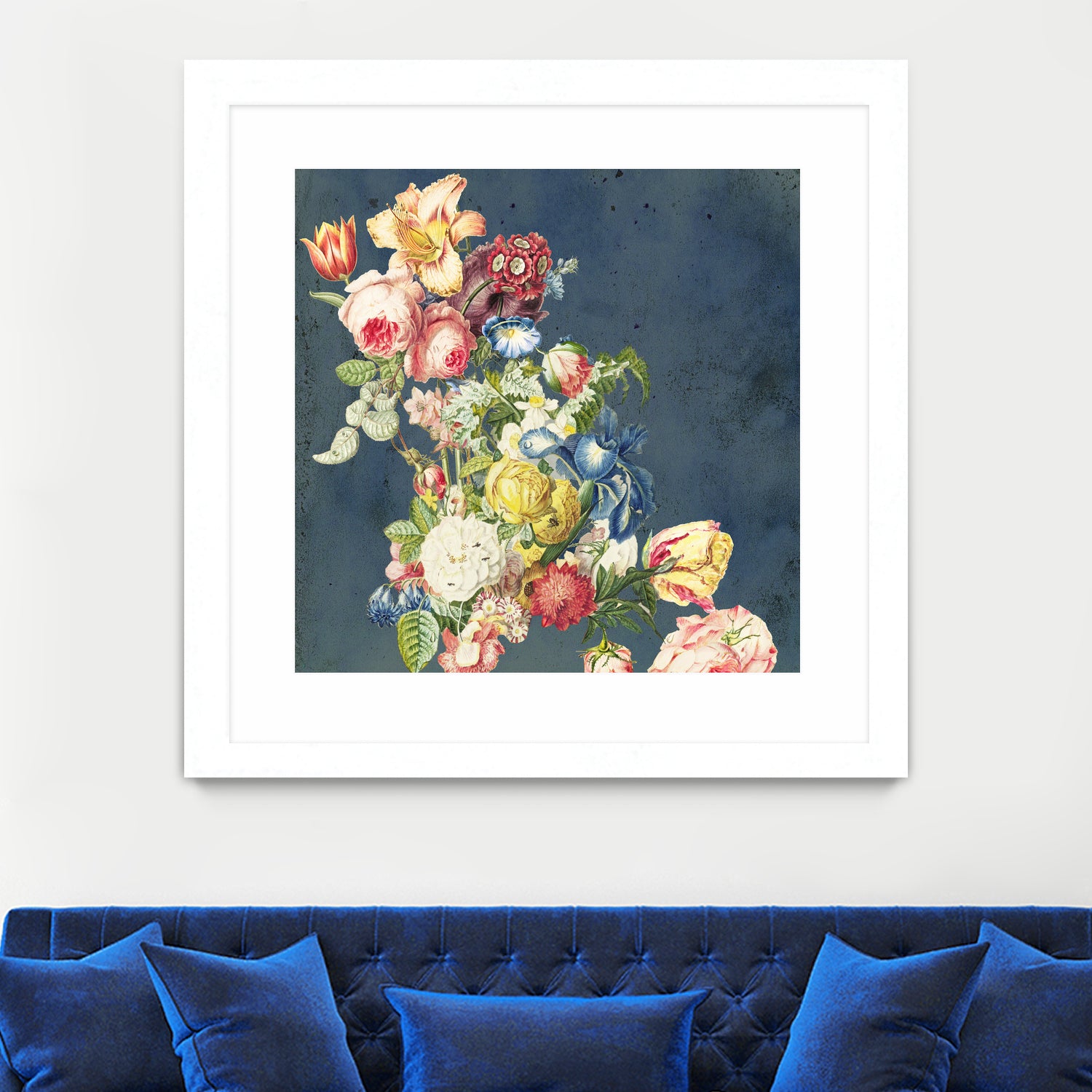 Floral tribute to Louis McNeice by anne corr on GIANT ART - blue digital painting