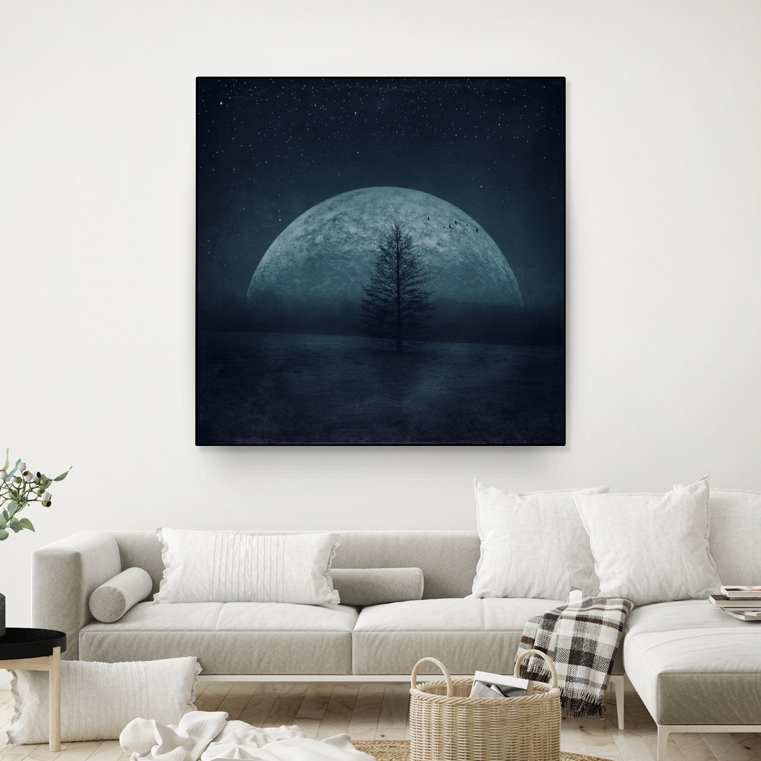 moon twilight by Dirk Wüstenhagen on GIANT ART - blue photo manipulation