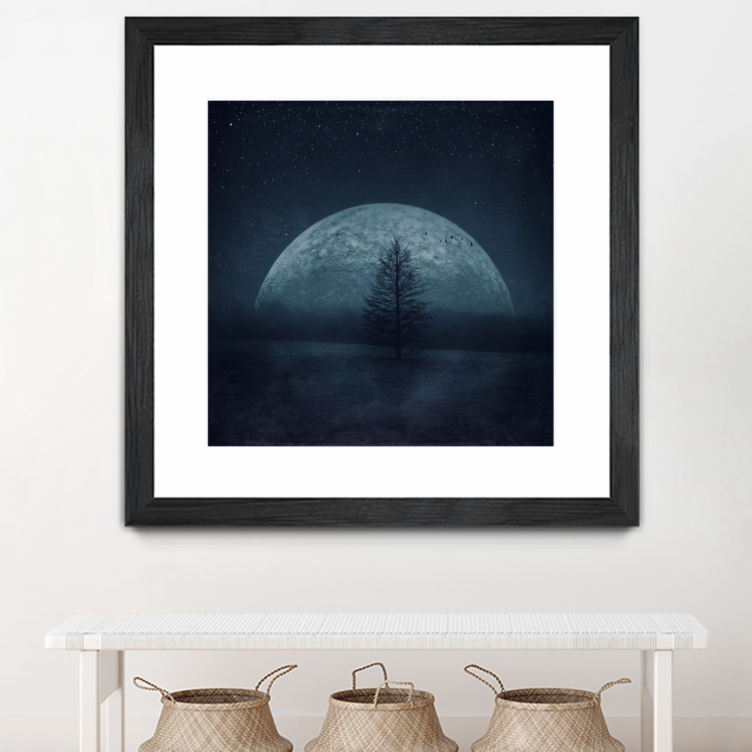 moon twilight by Dirk Wüstenhagen on GIANT ART - blue photo manipulation