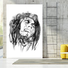 Bob Marley by Octavian Mihai Mielu on GIANT ART - black digital drawing