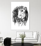 Bob Marley by Octavian Mihai Mielu on GIANT ART - black digital drawing